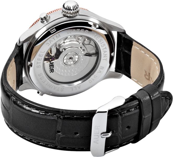 AUER Classic Collection BA-508-RGrBlL Montre Automatique pour hommes Échappement Ouverte AUER Classic Collection BA-508-RGrBlL Montre Automatique pour hommes Échappement Ouverte