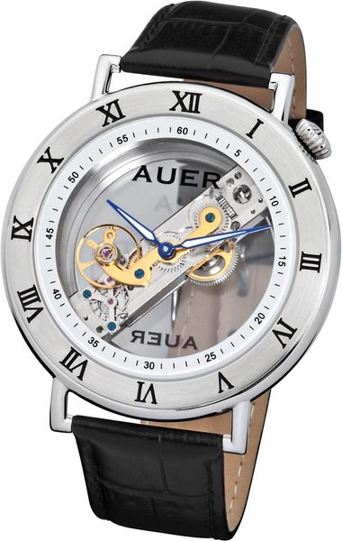 AUER Classic Collection BA-512-WBL Orologio da polso uomo Meccanismo baguette