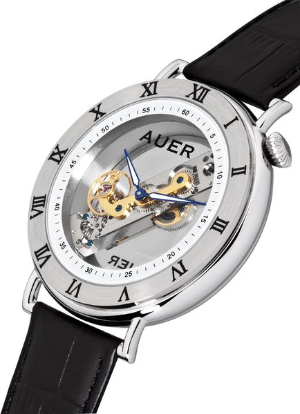 AUER Classic Collection BA-512-WBL Orologio da polso uomo Meccanismo baguette