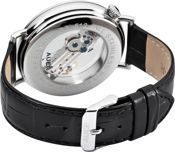 AUER Classic Collection BA-512-WBL Orologio da polso uomo Meccanismo baguette