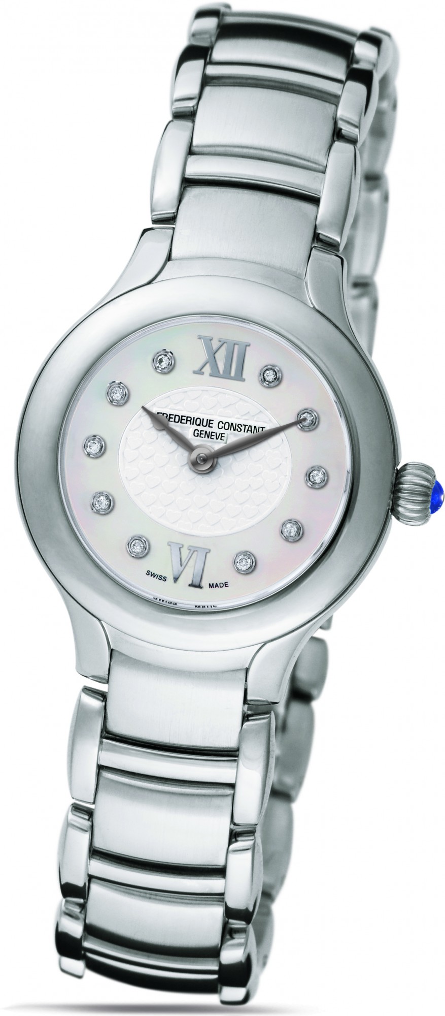 Frederique Constant Geneve Delight FC200WHD1ER6B Elegante Damenuhr mit echten Diamanten