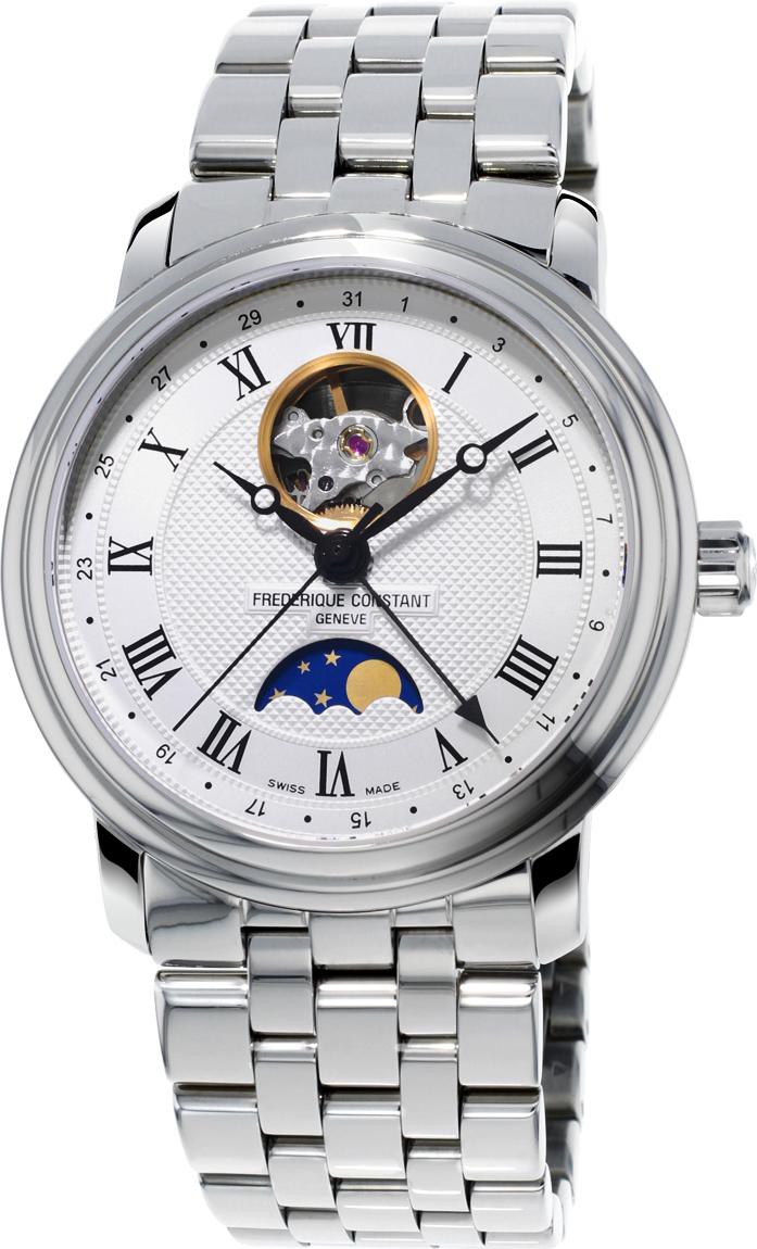 Frederique Constant Geneve Classics Moonphase FC-335MC4P6B2 Herren Automatikuhr Offene Unruhe