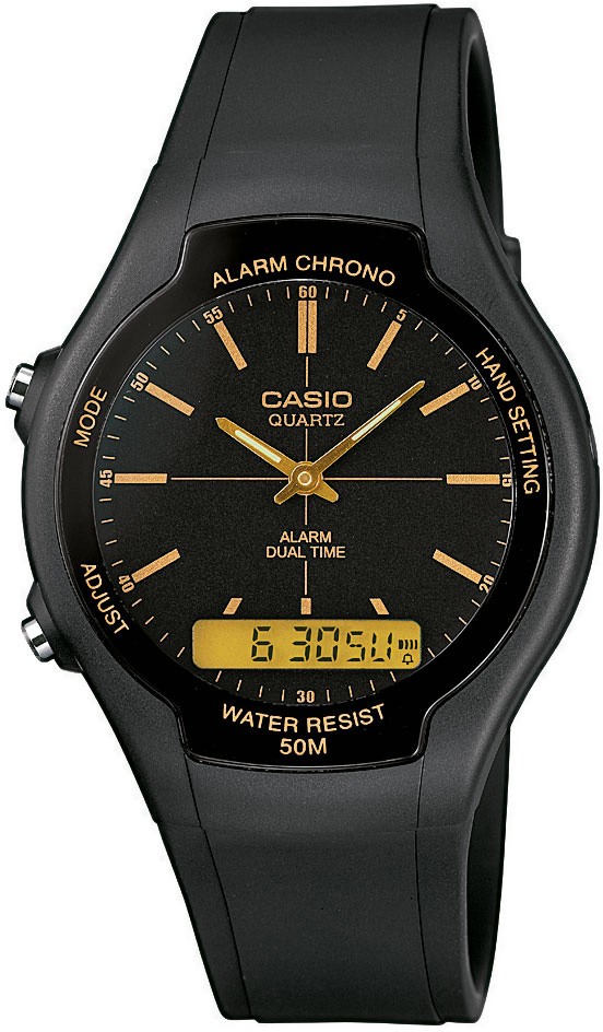 Casio Collection AW-90H-9EVES Legere Herrenuhr 2. Zeitzone