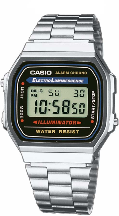 Casio Collection Retro A168WA-1YES Digitaluhr für Herren Mit Beleuchtung