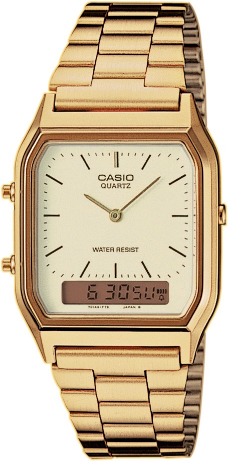 Casio Collection AQ-230GA-9DMQYES Montre légère pour hommes Deuxième Fuseau Horaire