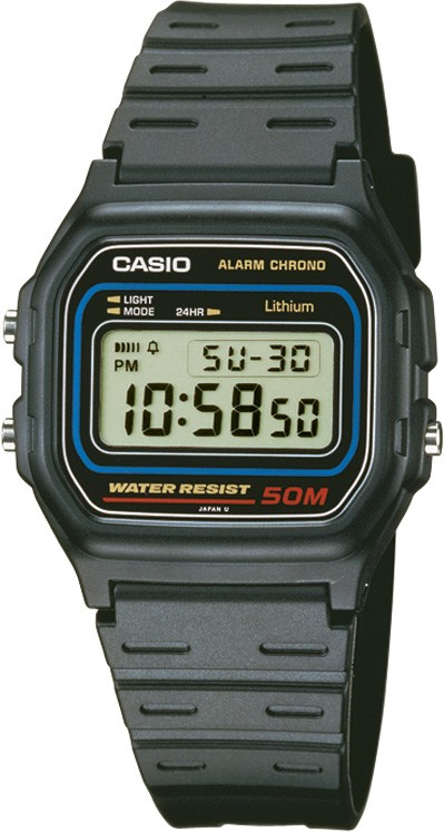 Casio Alarm Chrono W-59-1VQES Orologio digitale da uomo Con illuminazione