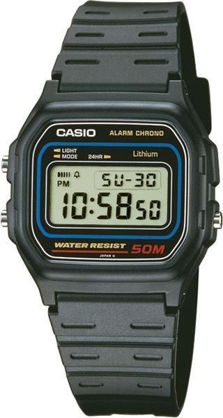 Casio Alarm Chrono W-59-1VQES Digitaal horloge voor heren