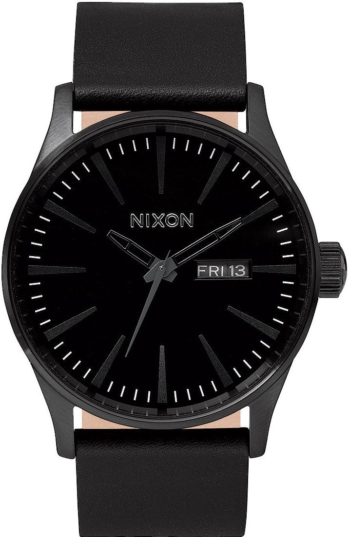 Nixon Sentry Leather A105-001 Herrenarmbanduhr Design Highlight