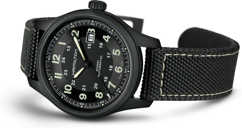Hamilton Khaki Titanium H70575733 Automatic Mens Watch Excellent readability Hamilton Khaki Titanium H70575733 Automatic Mens Watch Excellent readability