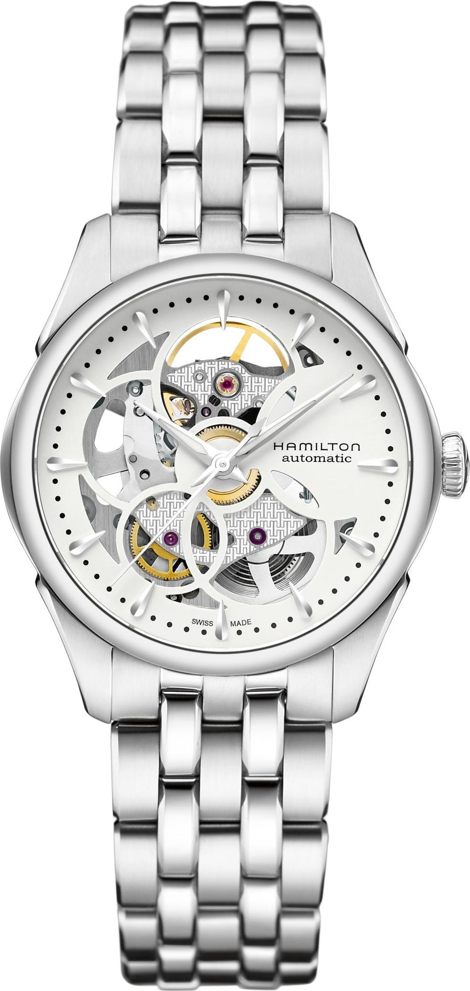 Hamilton Jazzmaster Viewmatic Skeleton Lady H32405111 Damen Automatikuhr Skelettiertes Ziffernblatt