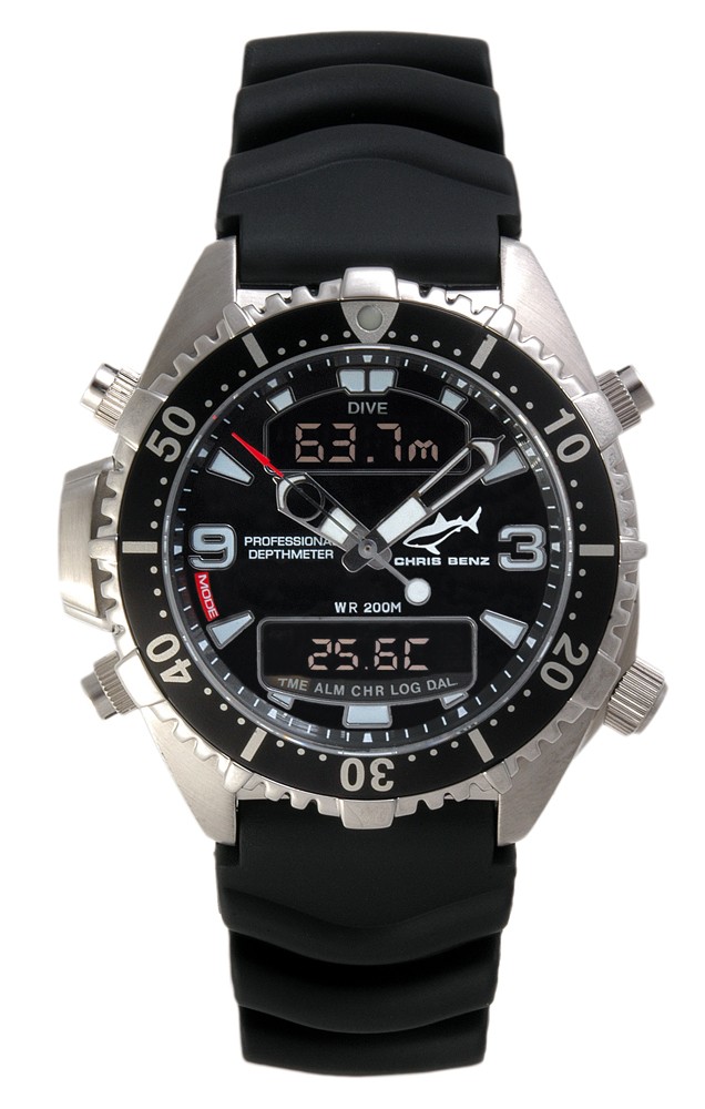 Chris Benz Depthmeter Digital CB-D200-S-KBS Herrenchronograph Tauchcomputer