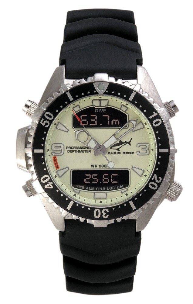 Chris Benz Depthmeter Digital CB-D200-N-KBS Herrenchronograph Tauchcomputer