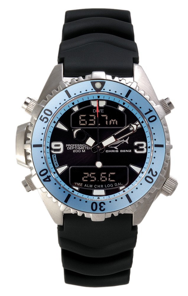 Chris Benz Depthmeter Digital CB-D200-H-KBS Herrenchronograph Tauchcomputer