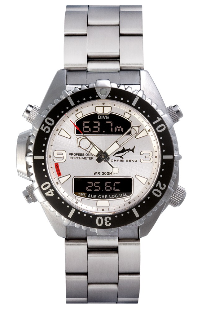 Chris Benz Depthmeter Digital CB-D200-SI-MB Herrenchronograph Tauchcomputer