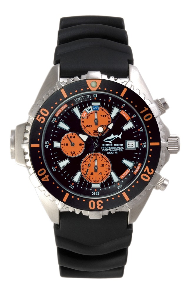 Chris Benz Depthmeter Chronograph CB-C-ORANGE-KB Herrenchronograph Tiefenmesser