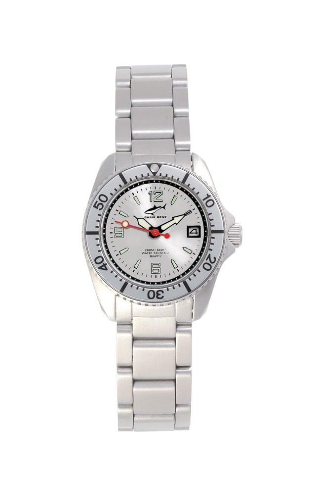 Chris Benz One Lady CBL-SI-SI-MB Elegante Damenuhr Taucheruhr