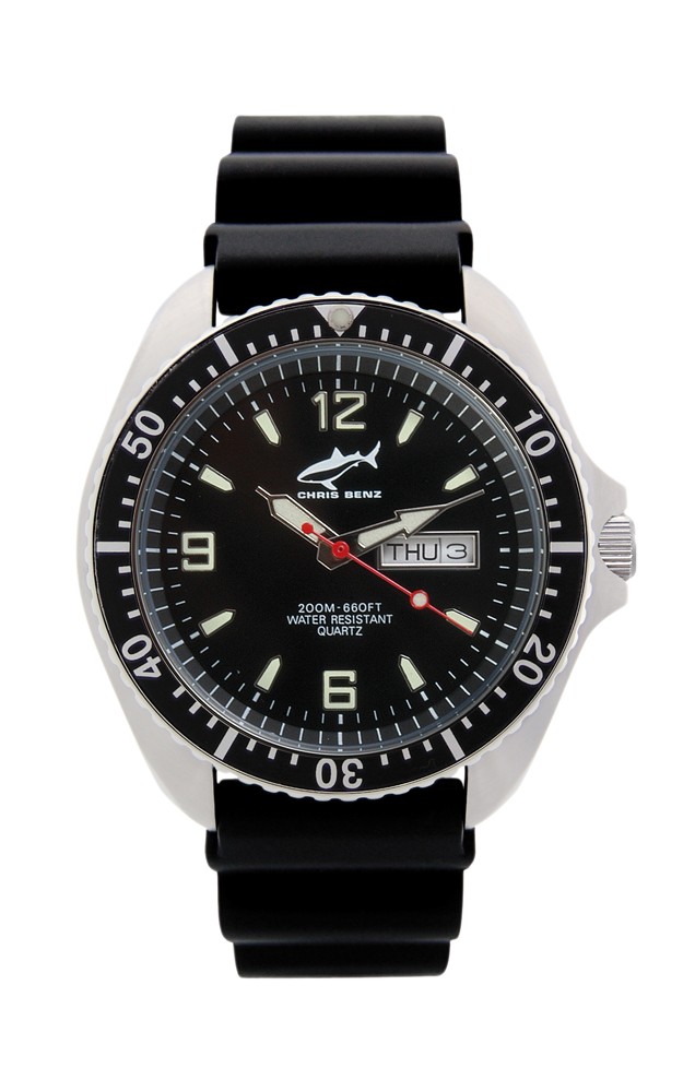 Chris Benz One Man CBO-S-SW-KB Elegante Herrenuhr Taucheruhr