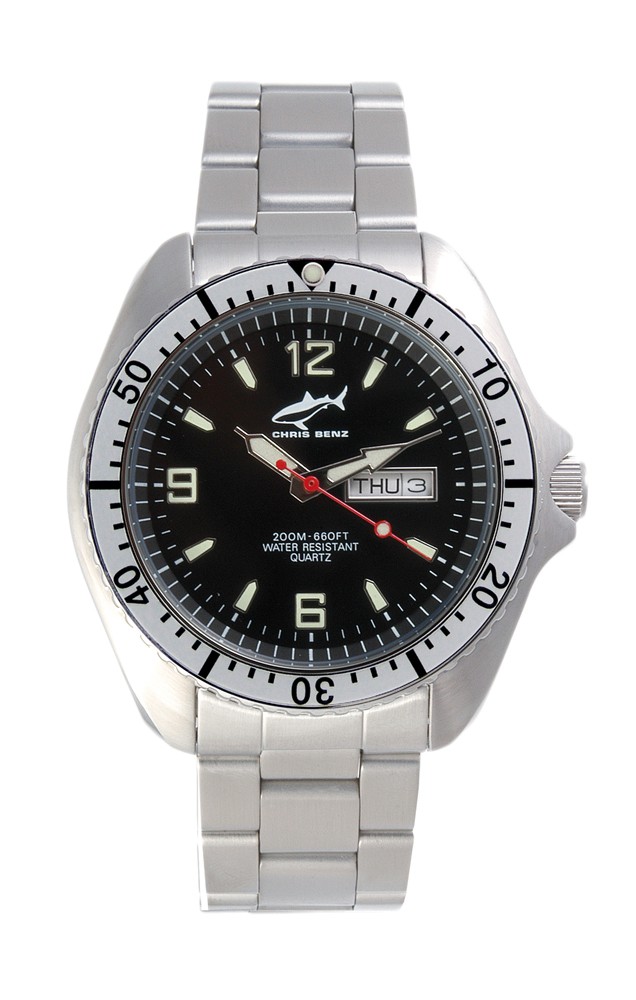 Chris Benz One Man CBO-S-SI-MB Elegante Herrenuhr Taucheruhr