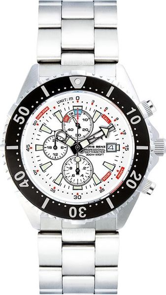 Chris Benz Depthmeter Chronograph 300m CB-C300-W-MB Herrenchronograph Tiefenmesser