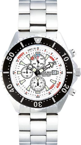 Chris Benz Depthmeter Chronograph 300m CB-C300-W-MB Herrenchronograph Tiefenmesser