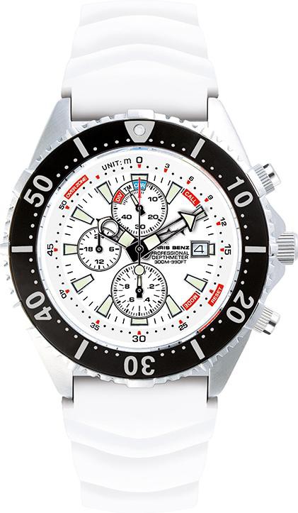 Chris Benz Depthmeter Chronograph 300m CB-C300-W-KBW Herrenchronograph Tiefenmesser