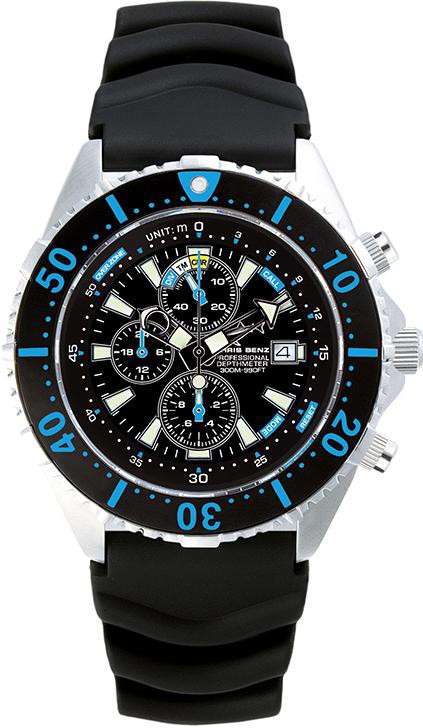 Chris Benz Depthmeter Chronograph 300m CB-C300-B-KBS Herrenchronograph Tiefenmesser