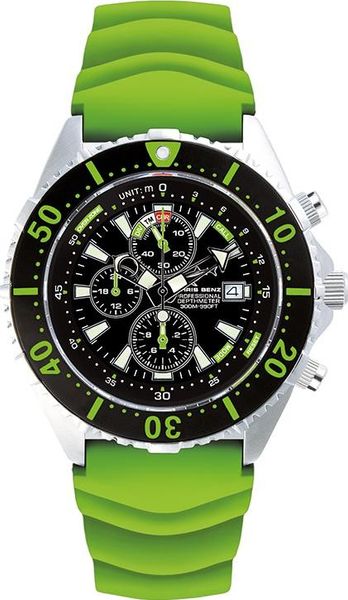 Chris Benz Depthmeter Chronograph 300m CB-C300-G-KBG Mens Chronograph Depth Gauge Chris Benz Depthmeter Chronograph 300m CB-C300-G-KBG Mens Chronograph Depth Gauge