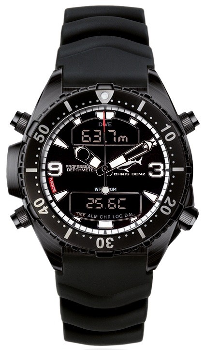 Chris Benz Depthmeter Digital CB-D200-LE Herrenchronograph Tauchcomputer
