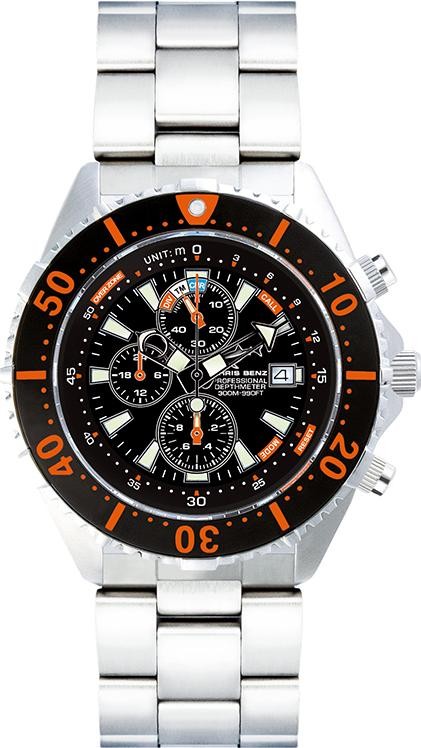 Chris Benz Depthmeter Chronograph 300m CB-C300-O-MB Cronografo uomo Batometro