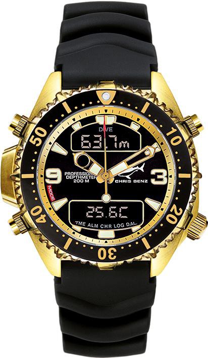 Chris Benz Depthmeter Digital CB-D200-MK2 Chronographe pour homme Ordinateur Plongée