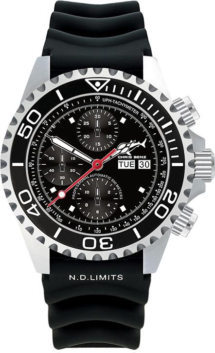 Chris Benz Deep 500m Chronograph CB-500A-C1-KB Automatic Mens Chronograph Diving Watch