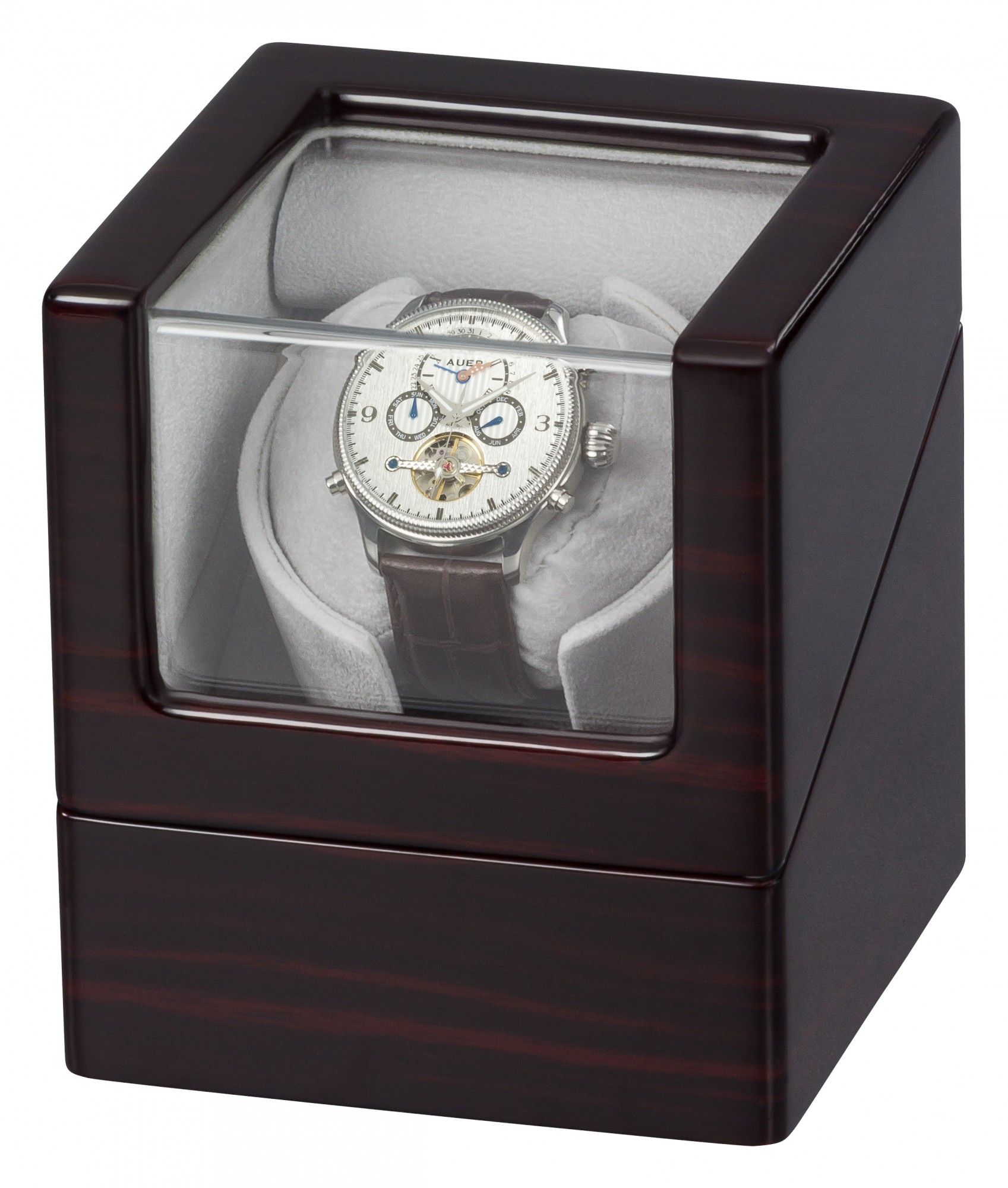 Auer Accessories Plutus 1041EG Caja rotor para relojes Madera de ébano