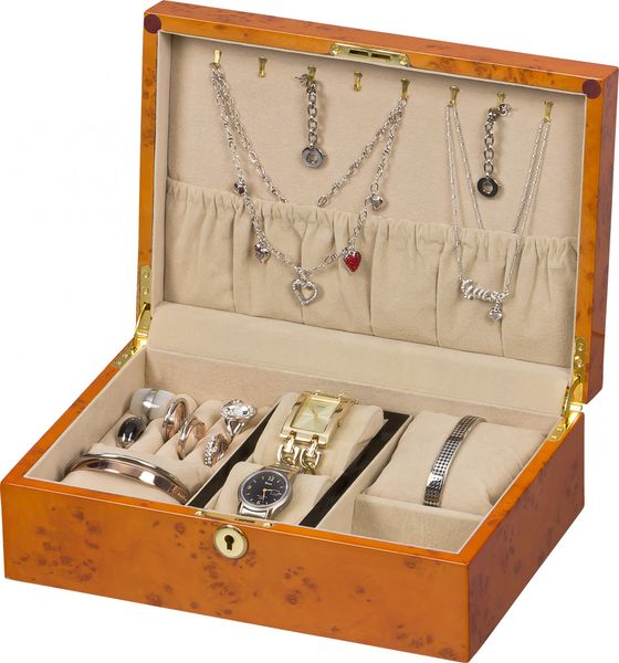 Auer Accessories Anios 6110DB Jewellery Box Dark Burlwood Auer Accessories Anios 6110DB Jewellery Box Dark Burlwood