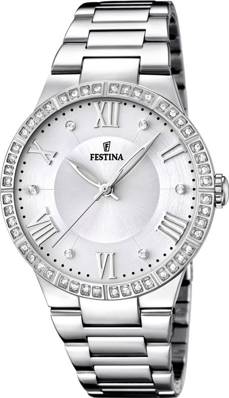 Festina Classic Ladies F16719/1 Dames armbandhorloge Met kristallen