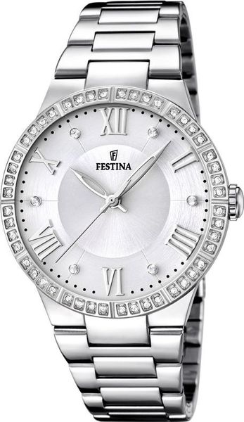 Festina Classic Ladies F16719/1 Damenarmbanduhr Mit Kristallsteinen Festina Classic Ladies F16719/1 Damenarmbanduhr Mit Kristallsteinen