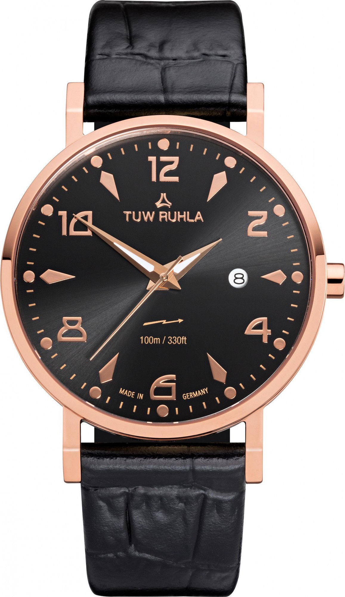 TUW Ruhla Thuringia Vintage Quartz 61140-024502 Montre-Bracelet pour hommes Classique & Simple