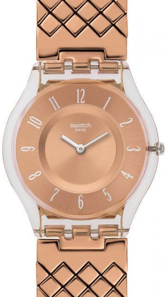 Swatch PINK CUSHION L SFE110GA Dames armbandhorloge Swiss made