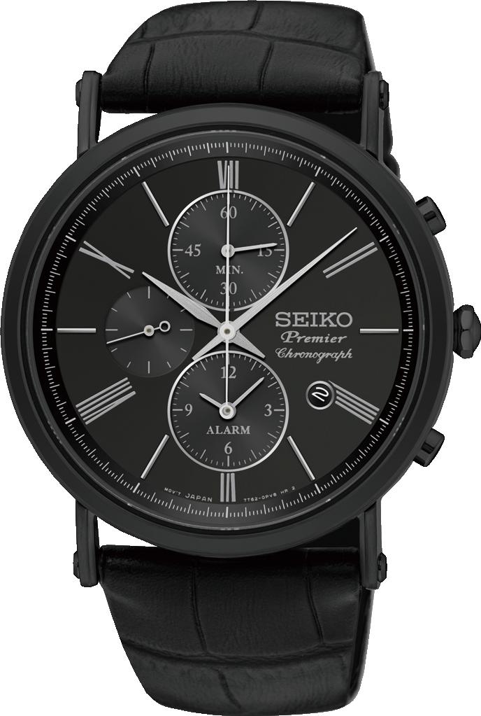 Seiko Premier SNAF79P1 Herrenchronograph flach & leicht