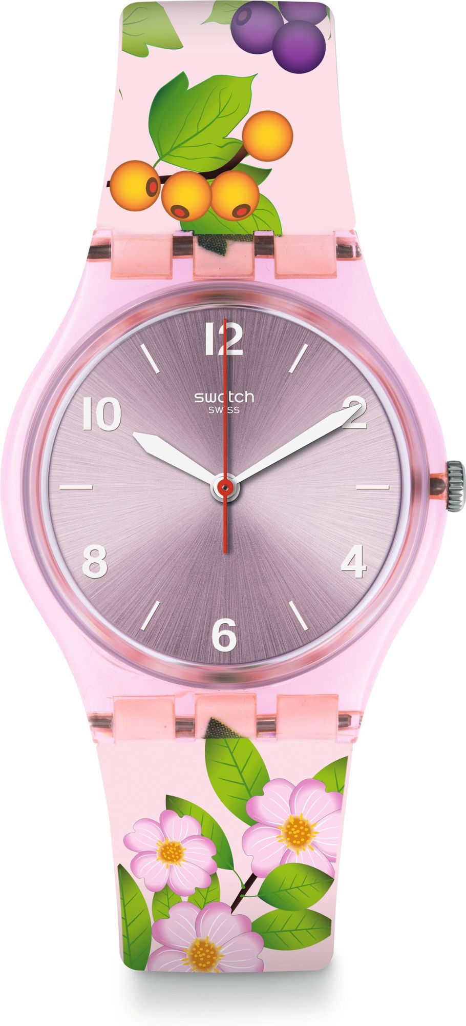 Swatch MERRY BERRY GP150 Reloj de Pulsera para mujeres Momento Estelar de Diseño