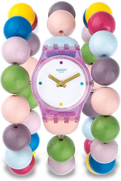 Swatch PARTY BEADS S LP148B Damenarmbanduhr Swiss Made