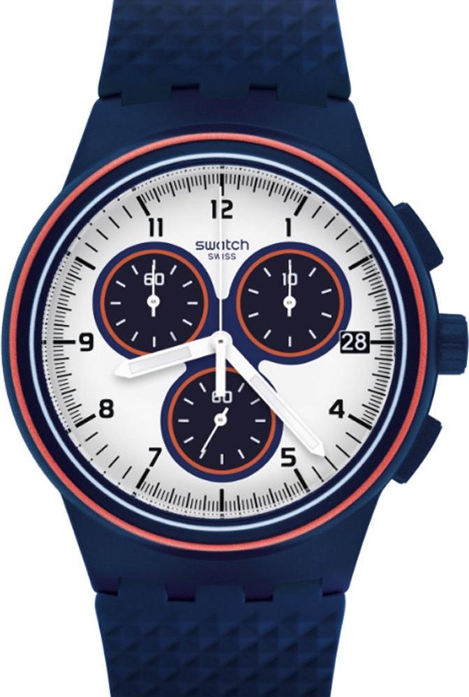 Swatch PARABORDO SUSN412 Cronógrafo para hombres Fabricado en Suiza