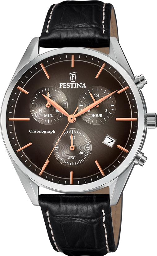 Festina Klassik F6860/4 Herenchronograaf Erg goede leesbaarheid