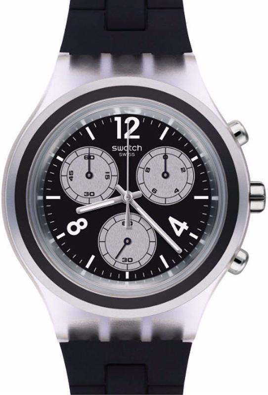 Swatch ELEBLACK SVCK1004 Herrenchronograph Sehr Sportlich