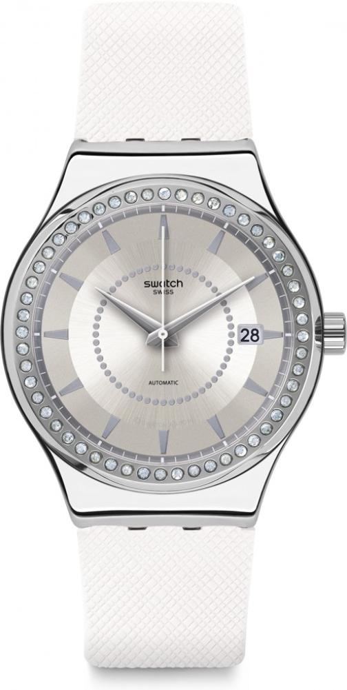 Swatch SISTEM SNOW YIS406 Damen Automatikuhr Mit Zirkonen