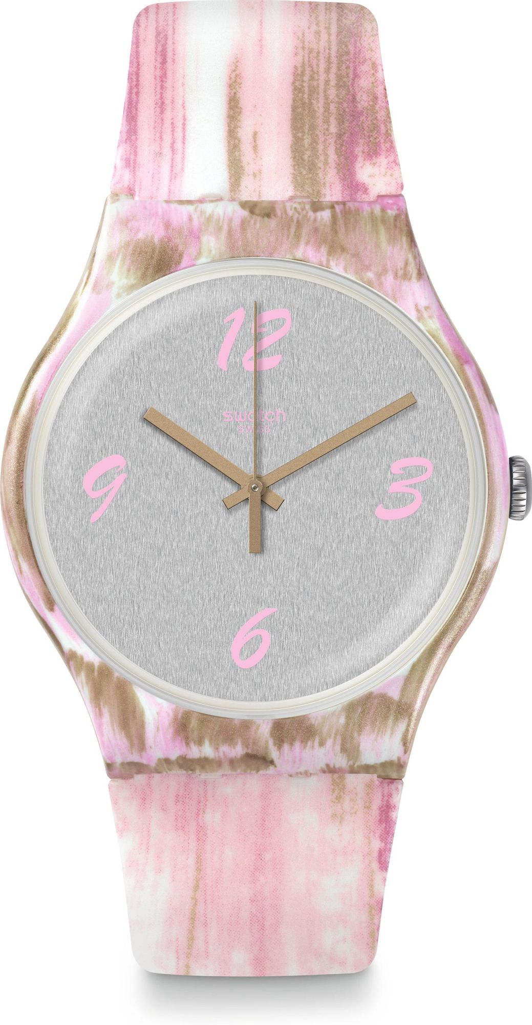 Swatch PINKQUARELLE SUOW151 Dames armbandhorloge