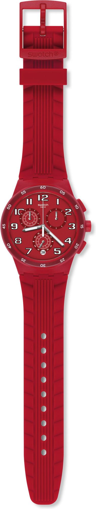 Swatch New Chrono Plastic RED STEP SUSR404 Herenchronograaf Swiss made