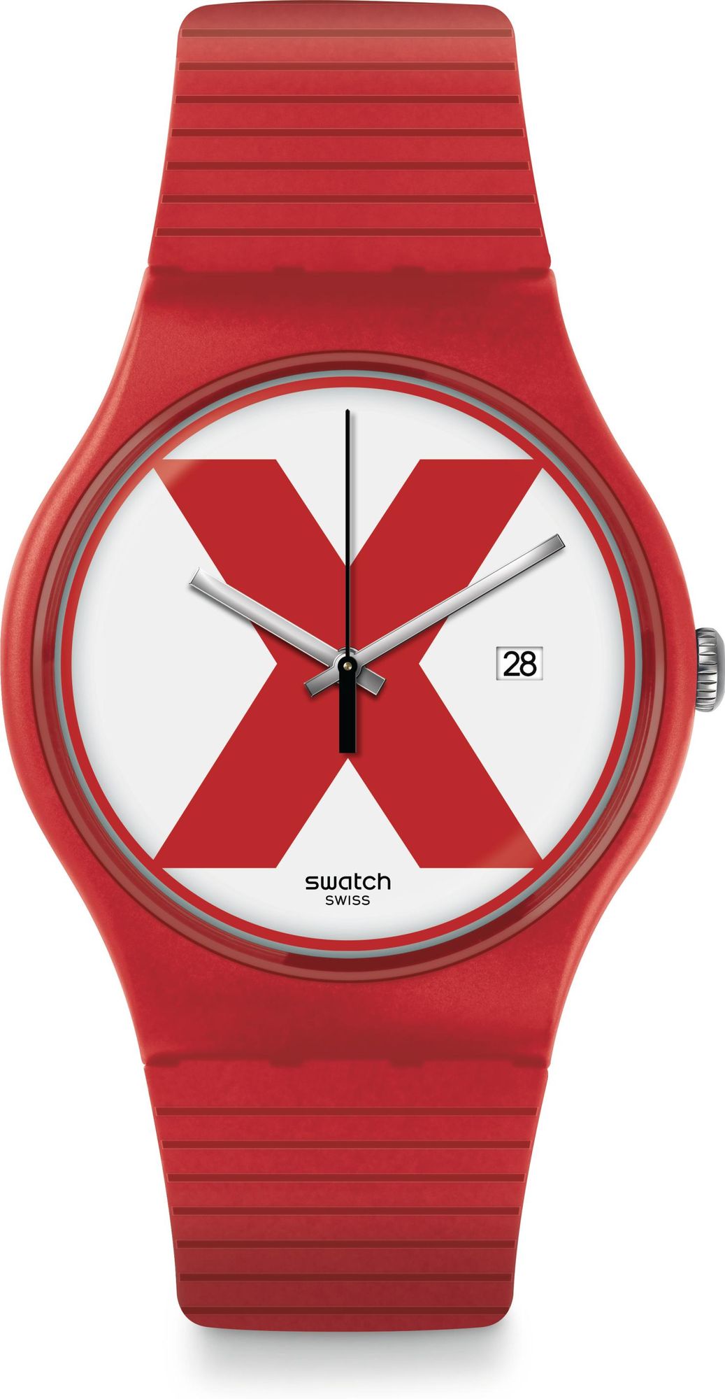 Swatch New Gent XX-RATED RED SUOR400 Heren armbandhorloge Swiss made