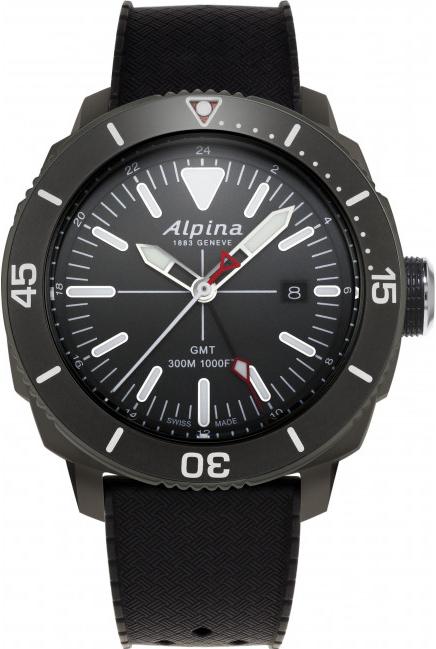 Alpina Geneve Seastrong Quartz GMT AL-247LGG4TV6 Heren armbandhorloge