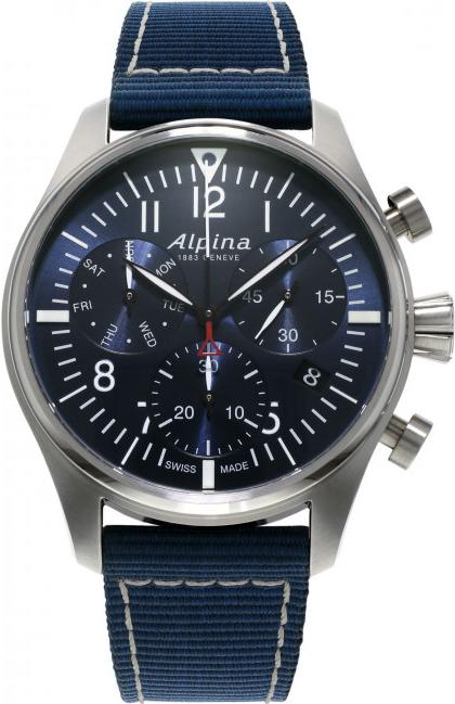 Alpina Geneve Startimer Pilot Quartz Chronograph AL-371NN4S6 Herenchronograaf