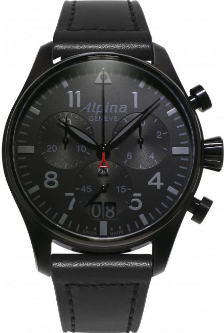 Alpina Geneve Startimer Shadow Line Big Date Quartz Chronograph AL-372BB4FBS6 Cronógrafo para hombres